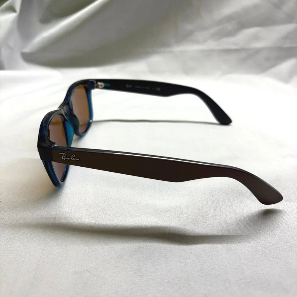 Ray-Ban Used Wayfarer RB2132 Sunglasses Unisex 55mm Blue Brown Good Prescription